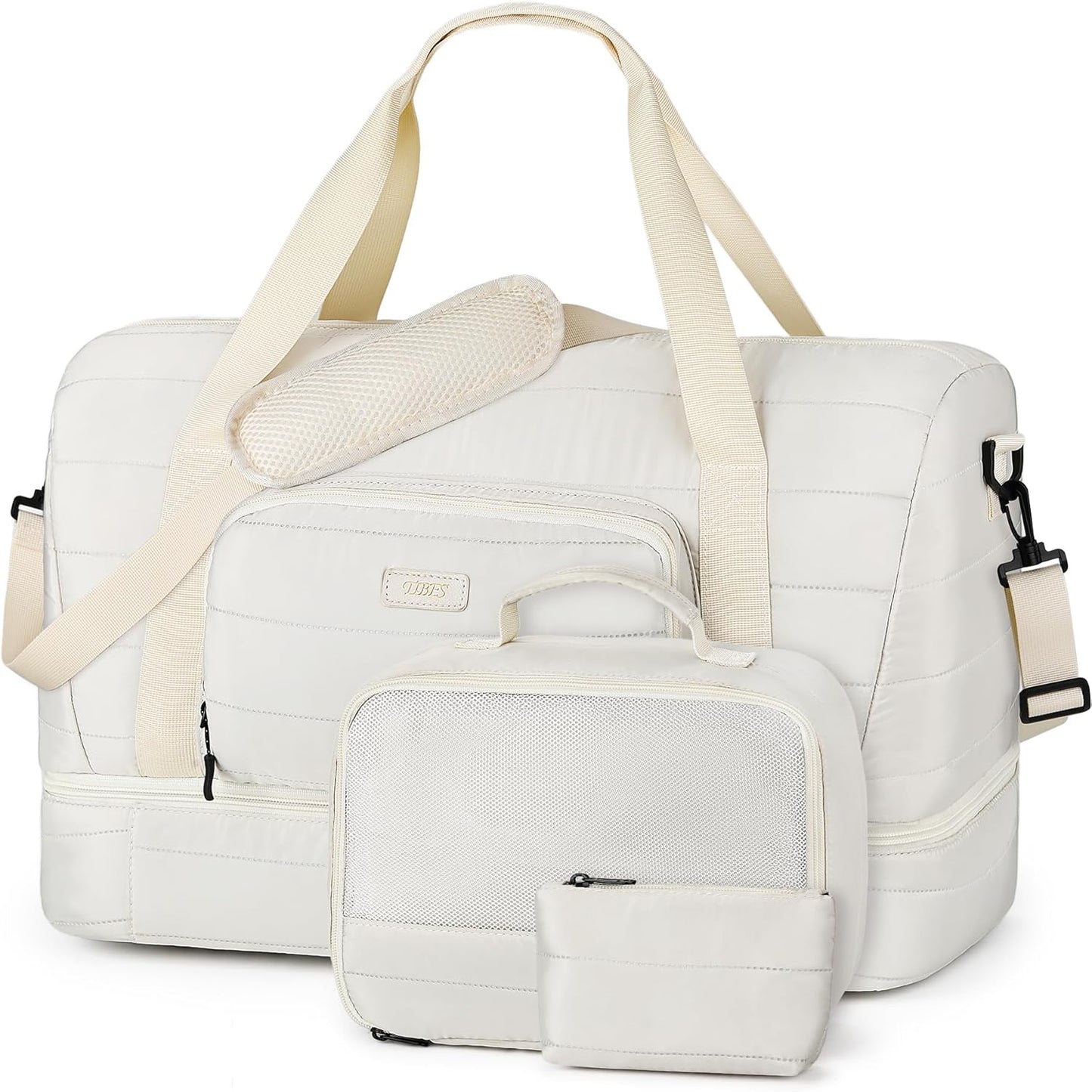 Oversized Travel Duffel Bag with Shoe Compartment for Weekend Trips