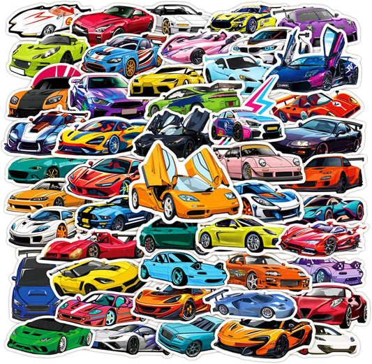 Color Waterproof Car Stickers Set - Kids' Favorite!