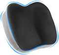 Large Black Car Seat Cushion for Short Drivers - Ergonomic Memory Foam