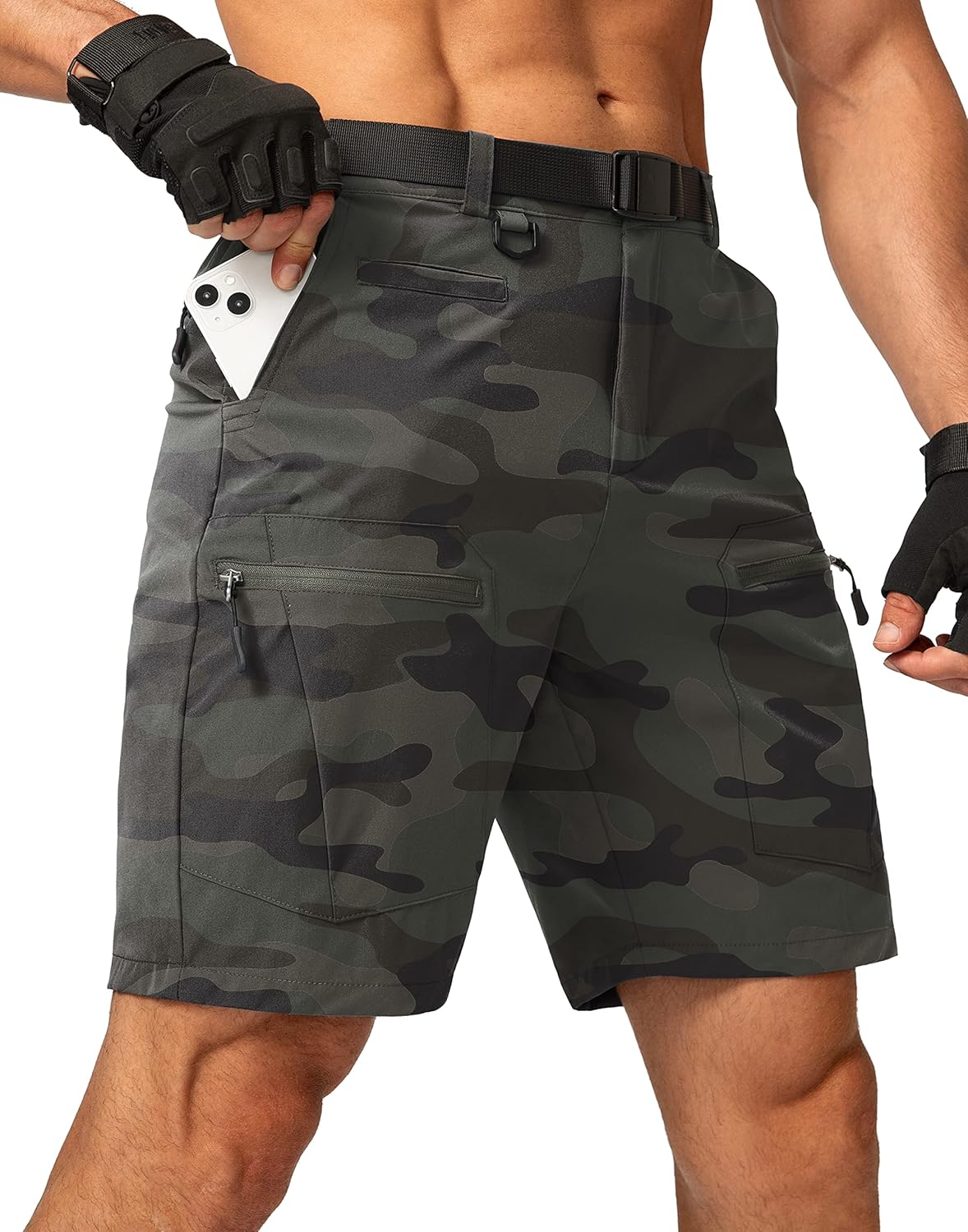 Men's Hiking Cargo Shorts Quick Dry Tactical Multi Pocket Gear