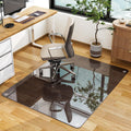 Tempered Glass Chair Mat 46 in-55 in Gray - Durable Protection