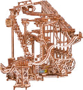 Wooden Marble Run Spiral Motorized Marble Roller Coaster - Engaging