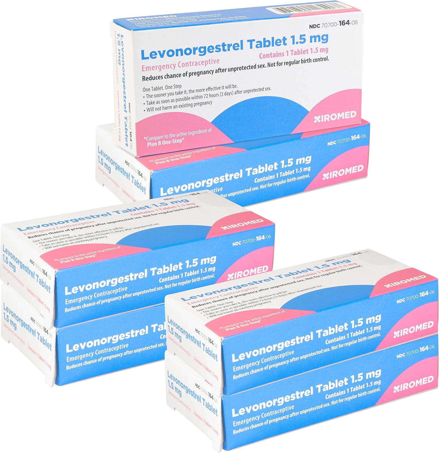 Emergency Contraceptive Pill for Women - 6 Pack of 1.5 mg Tablets