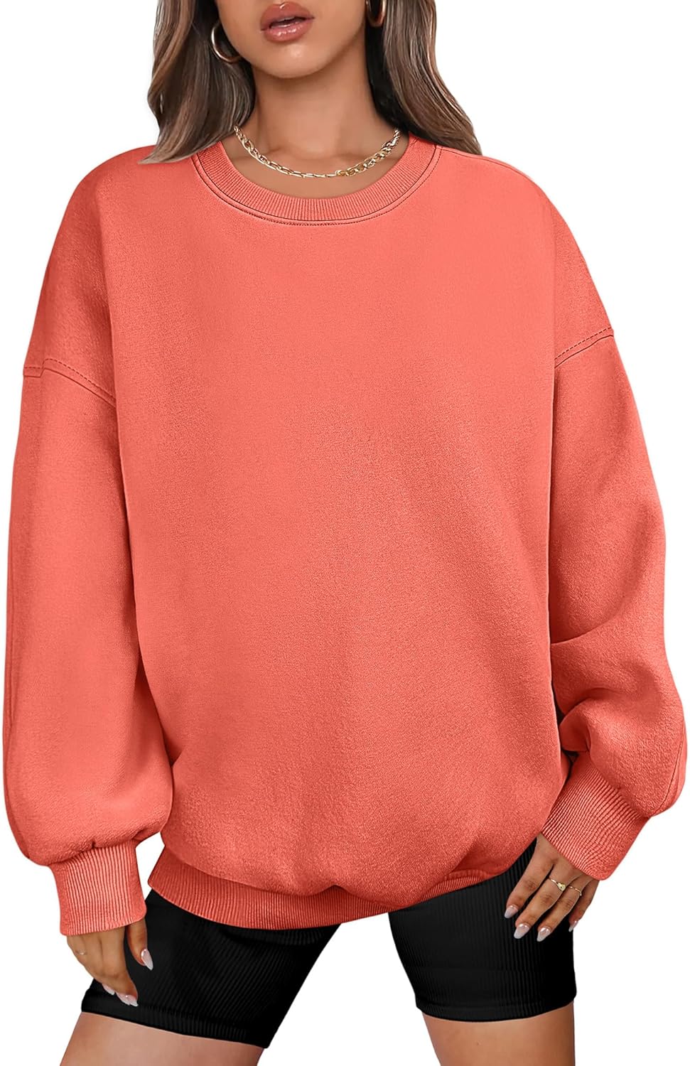 Oversized Sweatshirt for Women Crewneck Y2K Casual Pullover