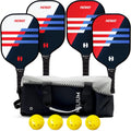 Helium Pickleball Paddles Set of 4 - Lightweight Complete Court Set