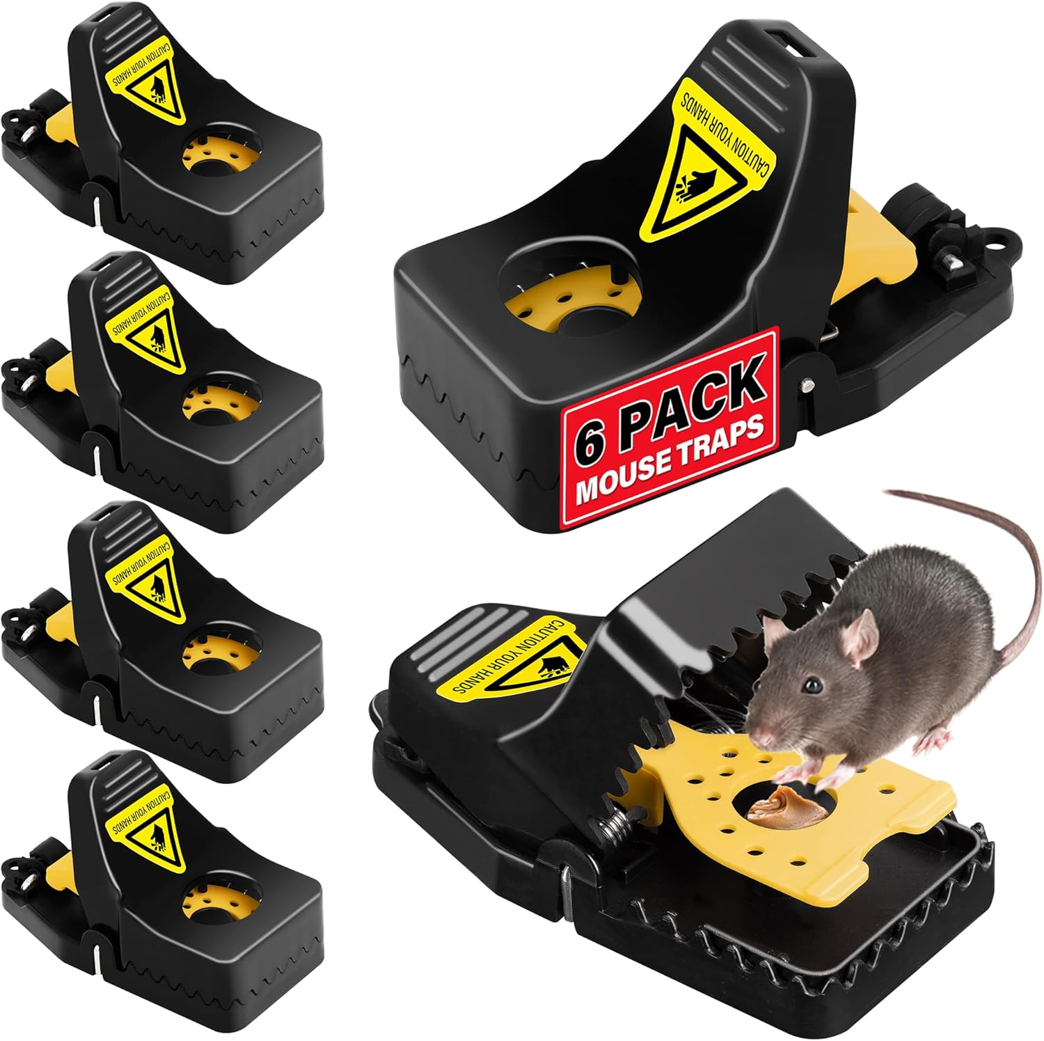 Reusable Quick-Set Mouse Traps - Sanitary & Safe