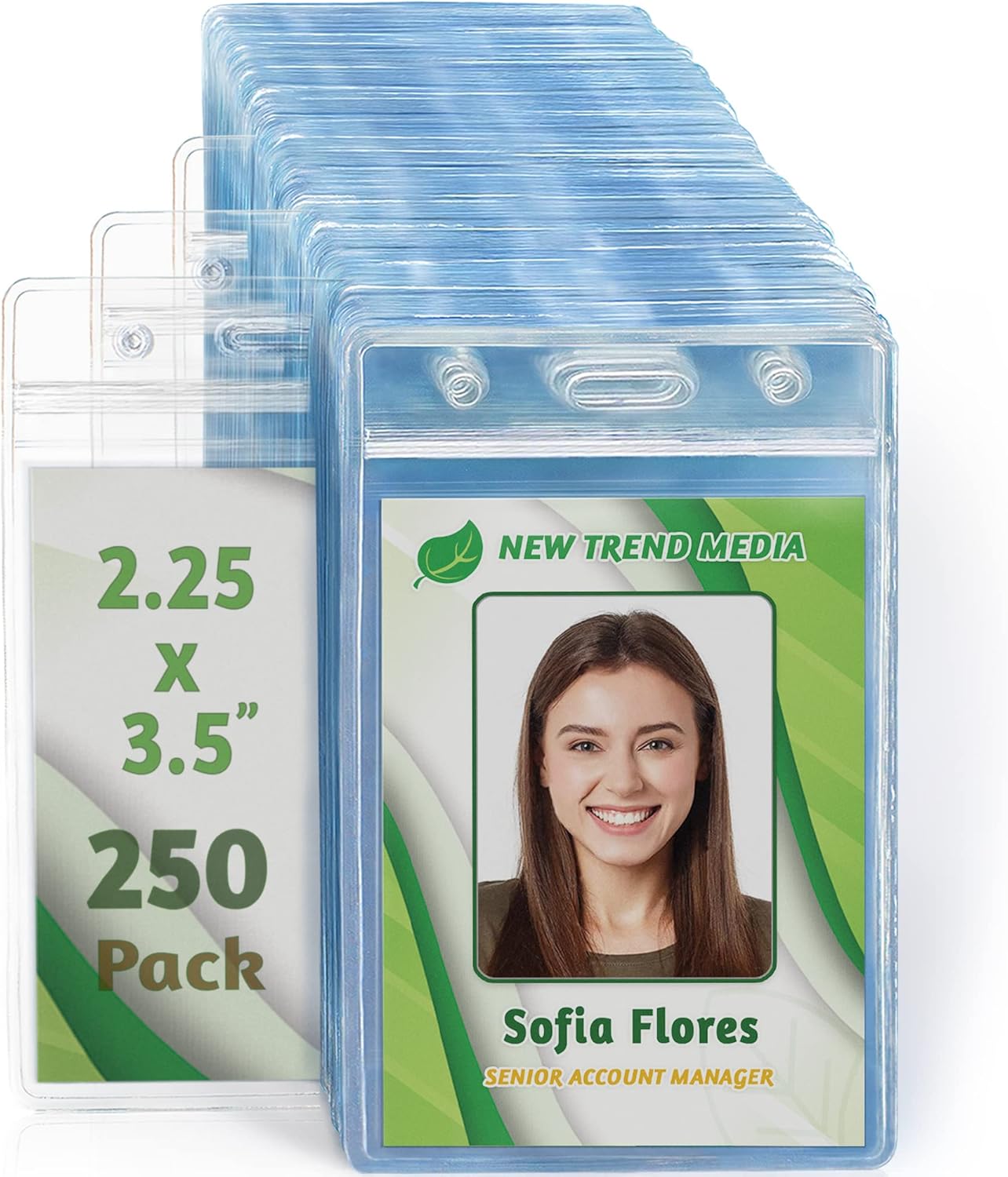 EcoEarth Vertical Card Protector - Premium Waterproof ID Holders