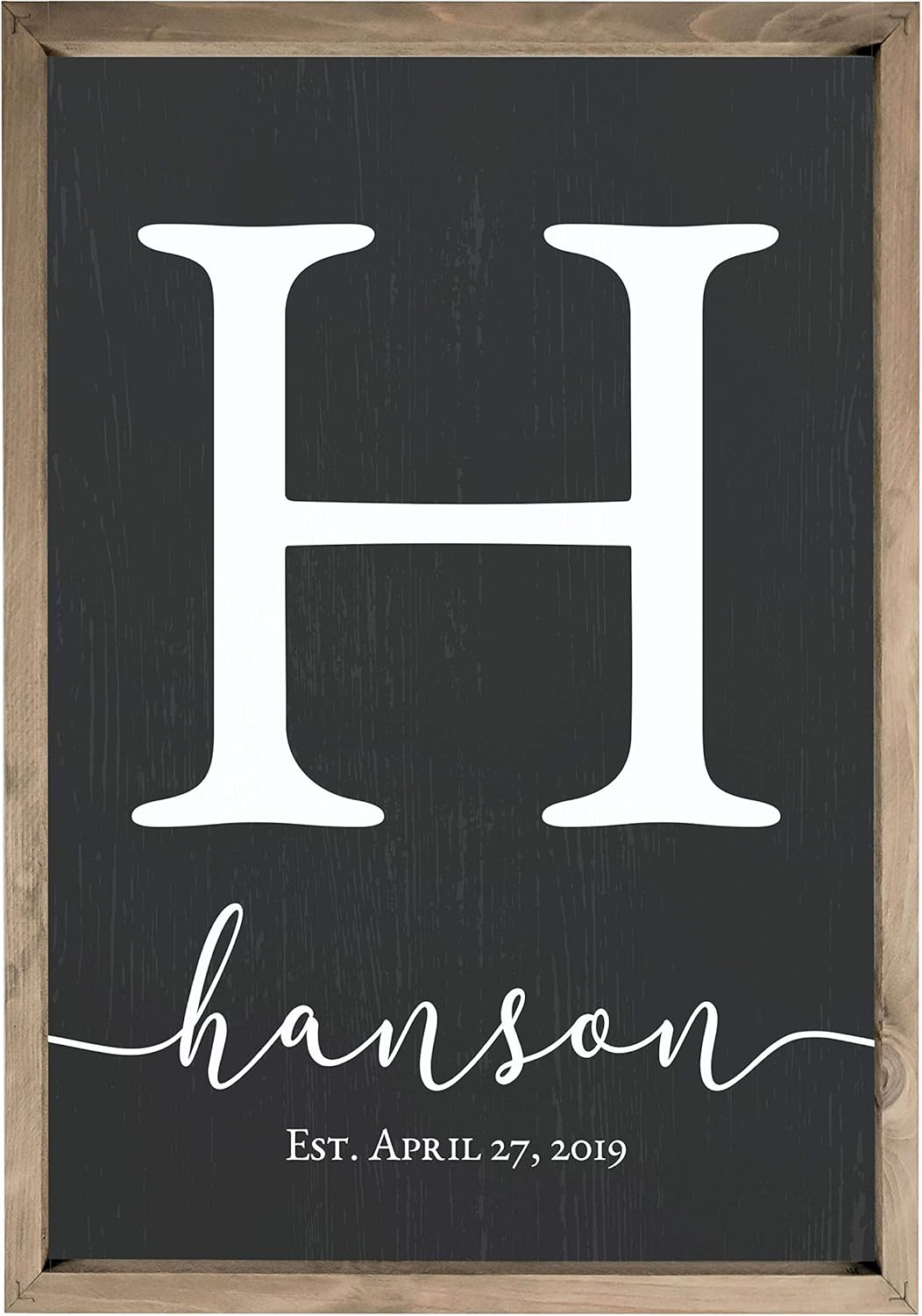 Personalized Family Name Sign with Custom Sizes and Frame Options