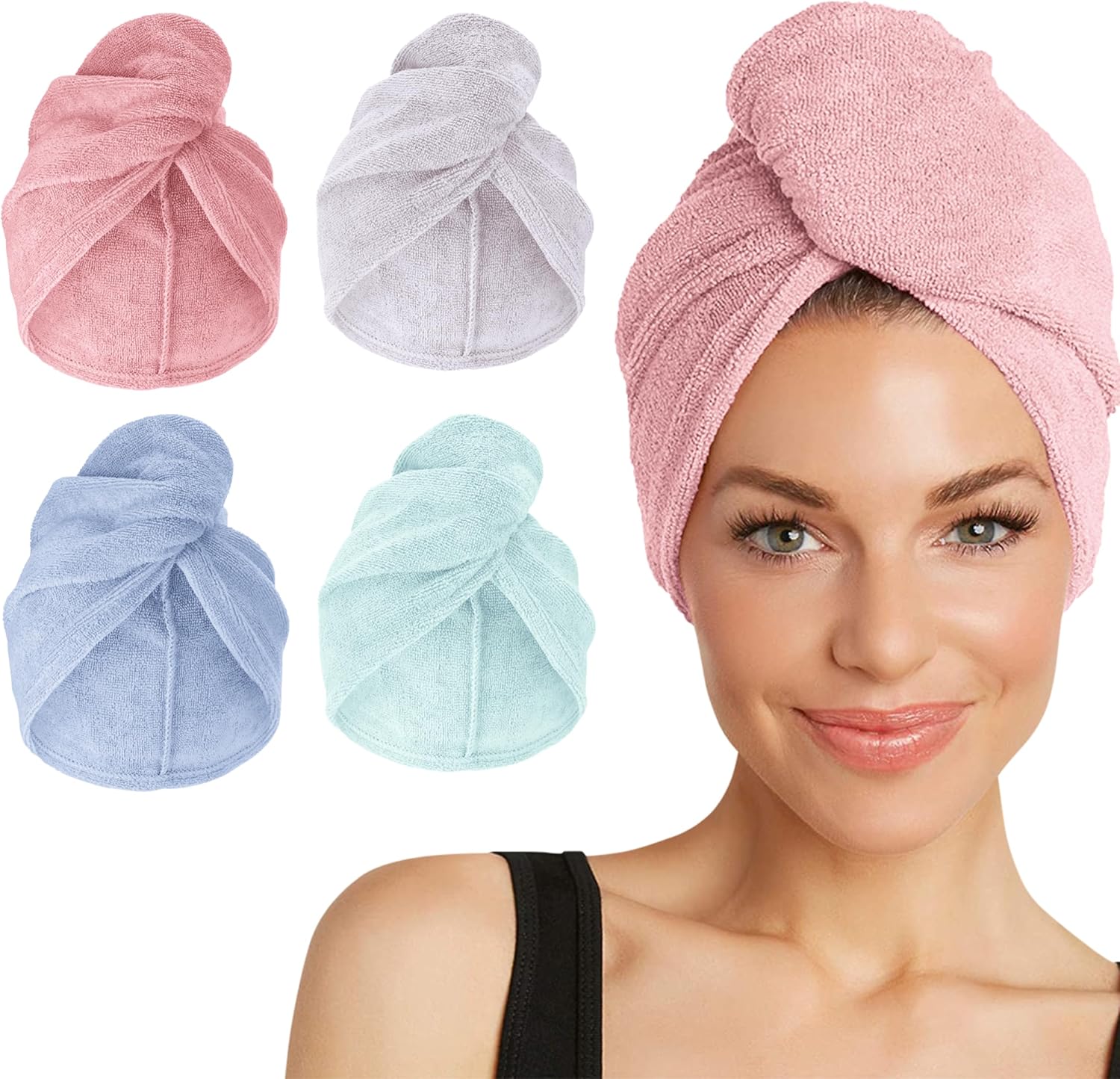 Turbie Twist Microfiber Hair Towel Wrap for Quick Drying