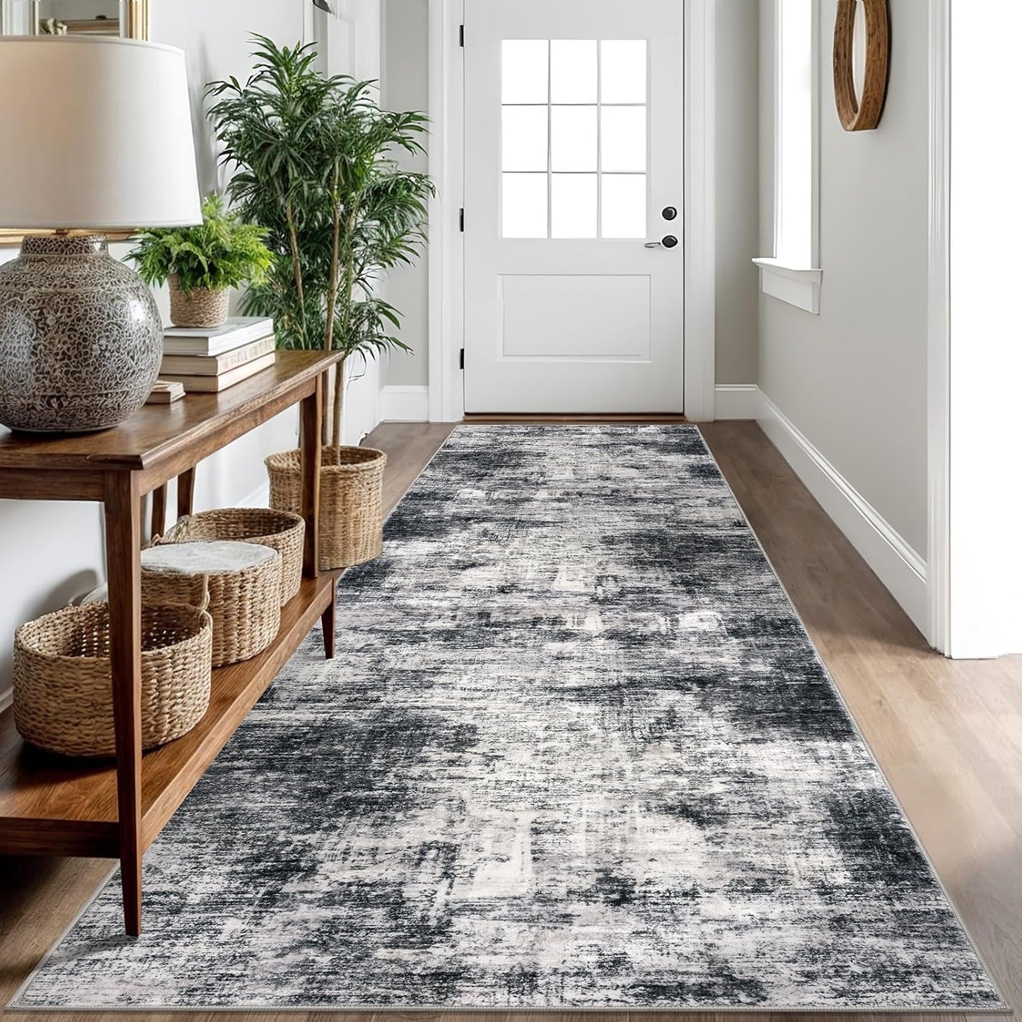 IOHOUZE Abstract Runner Rug 3x10 Ft for Hallways and Kitchens