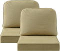 Outdoor Cushions 24in x 24in Set of 2 Warm Taupe - Deep Seat Comfort