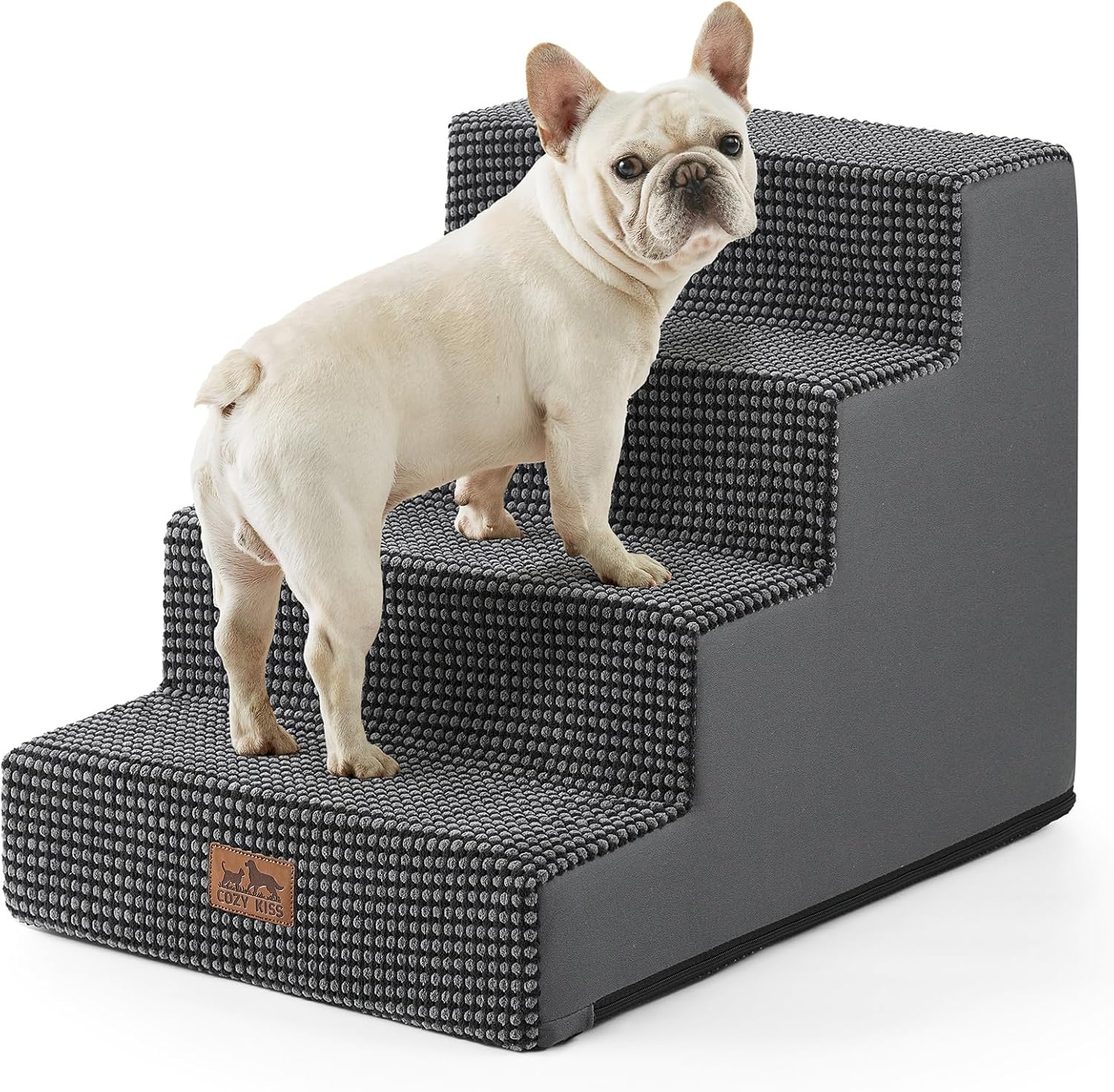 Dog Stairs for Small Dogs, 4 Tier Non-Slip Steps for Pets