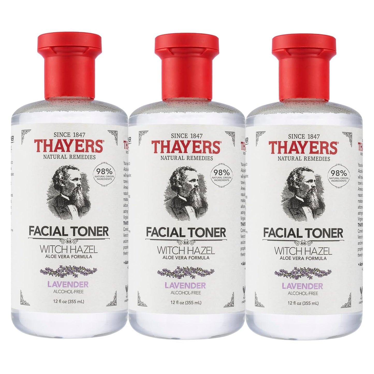 THAYERS Alcohol-Free Lavender Witch Hazel Toner Pack of 3