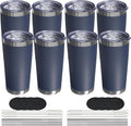 Travel Coffee Tumbler 20oz Leakproof Travel Mug - Textured Matte Navy