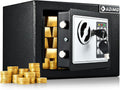 ADIMO Small Safe 0.23 Cubic - Compact Key & Passcode Lock Box