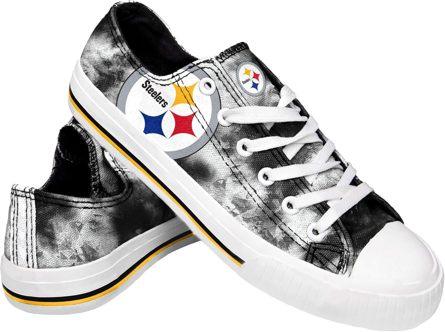 FOCO Women's NFL Team Logo Glitter Low Top Canvas Sneakers