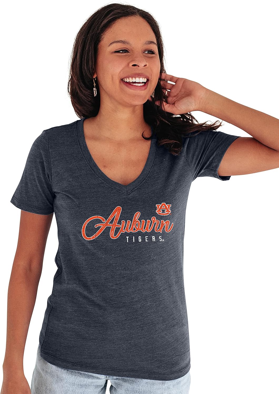 Auburn Tigers Women's Premium V-Neck Tri Blend T Shirt Review