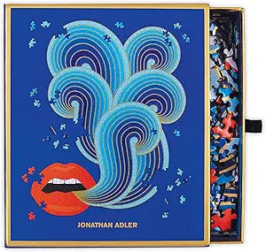 Jonathan Adler Lips Shaped Jigsaw Puzzle - 750 Pieces Fun Activity