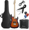 Davison Full Size Electric Guitar Kit Sunburst - Complete Beginner Set