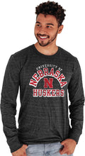 Blue 84 Men's Long Sleeve Tri-Blend T Shirt - Nebraska Fan Tee