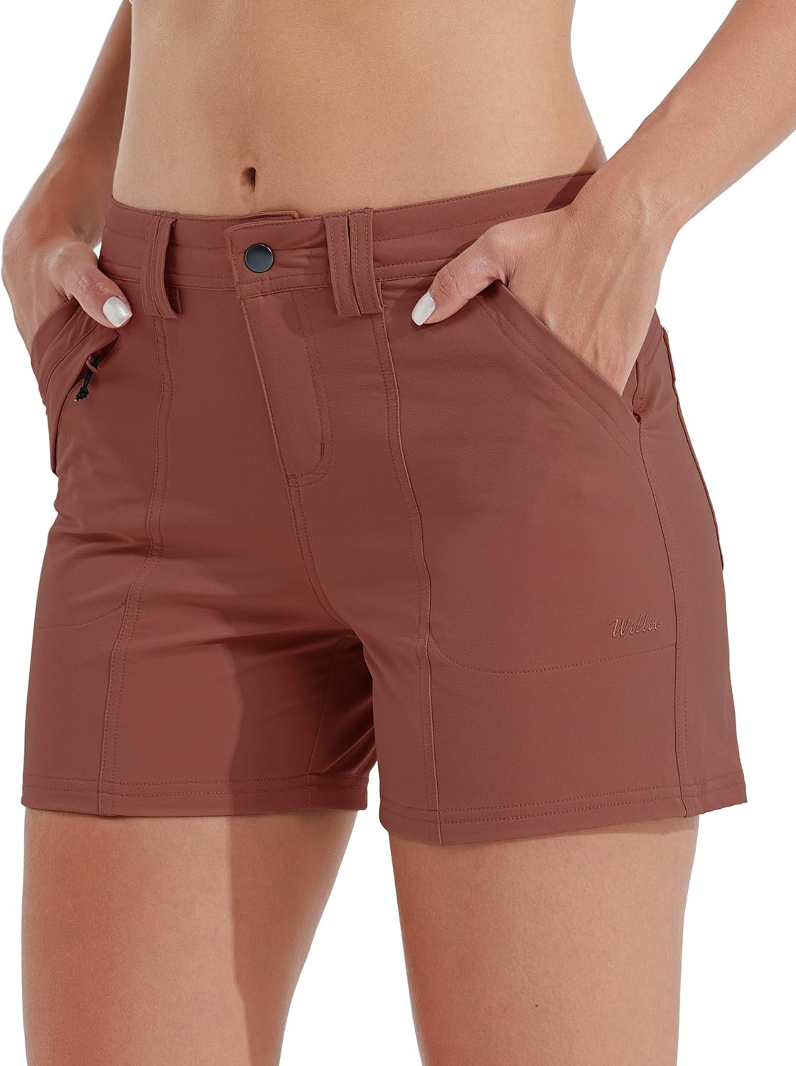 Willit Women's Quick Dry Golf Hiking Shorts with Pockets
