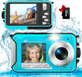 4K Underwater Camera 56MP Autofocus Dual-Screen Selfie - Compact