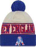 NFL Team Color Historic Pom Knit Beanie Hat - Warm Sideline Style