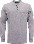 BOCOMAL FR Shirts for Men 5.5oz Cotton Flame Resistant Henley