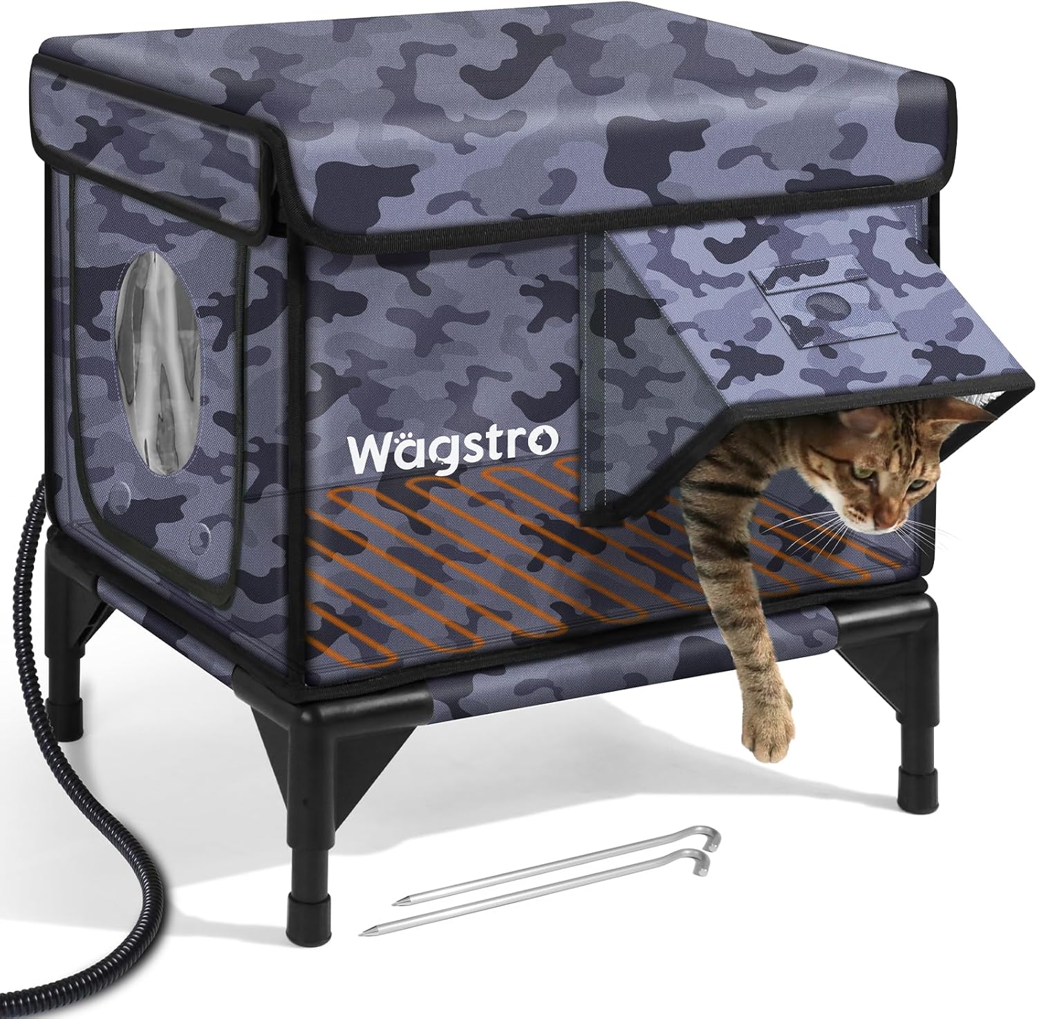 Heated Cat House for Outside - Insulated Outdoor Shelter