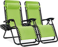 Set of Adjustable Steel Mesh Zero Gravity Lounge Chairs for Relaxation