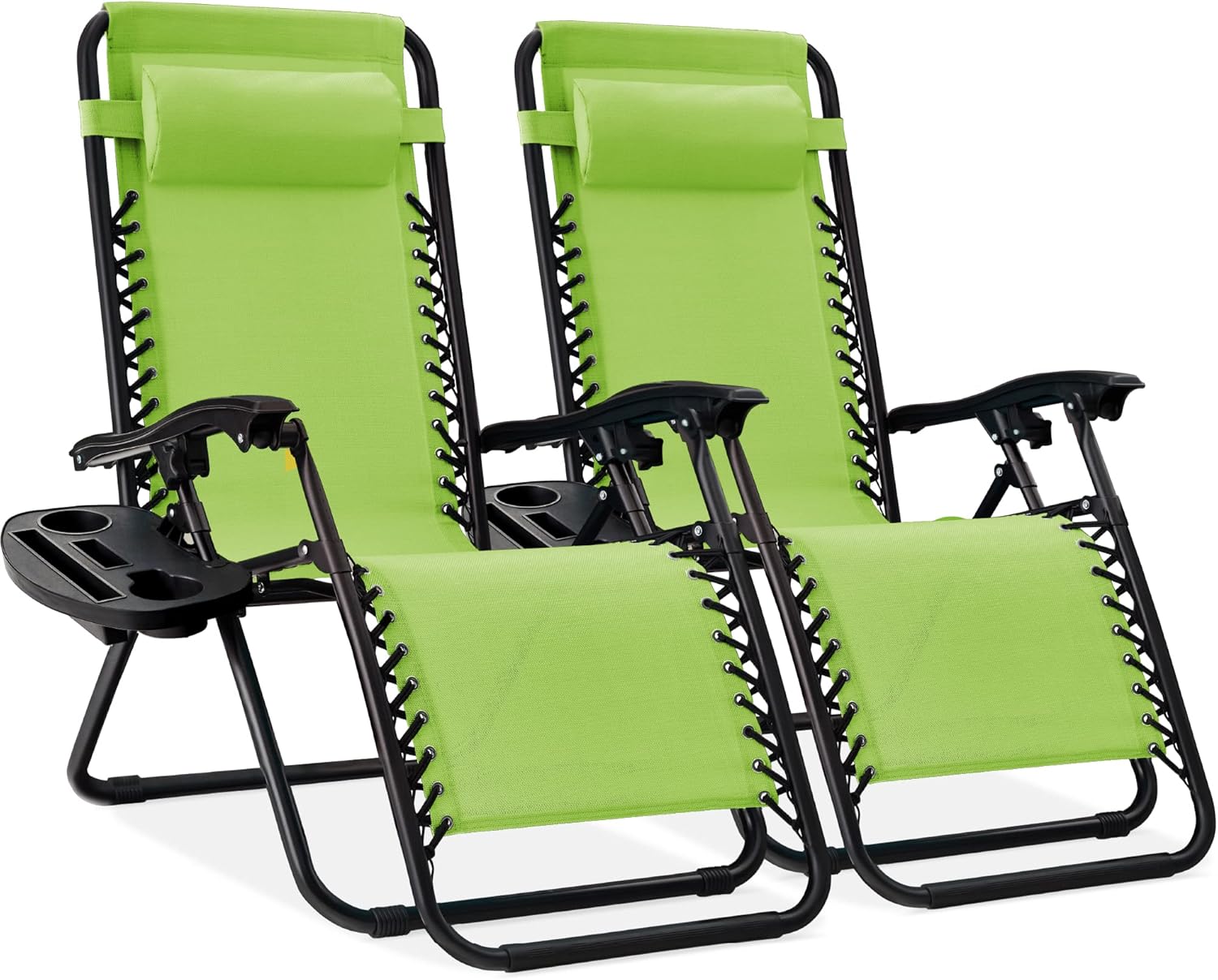 Adjustable Steel Mesh Zero Gravity Lounge Chair Recliners Set