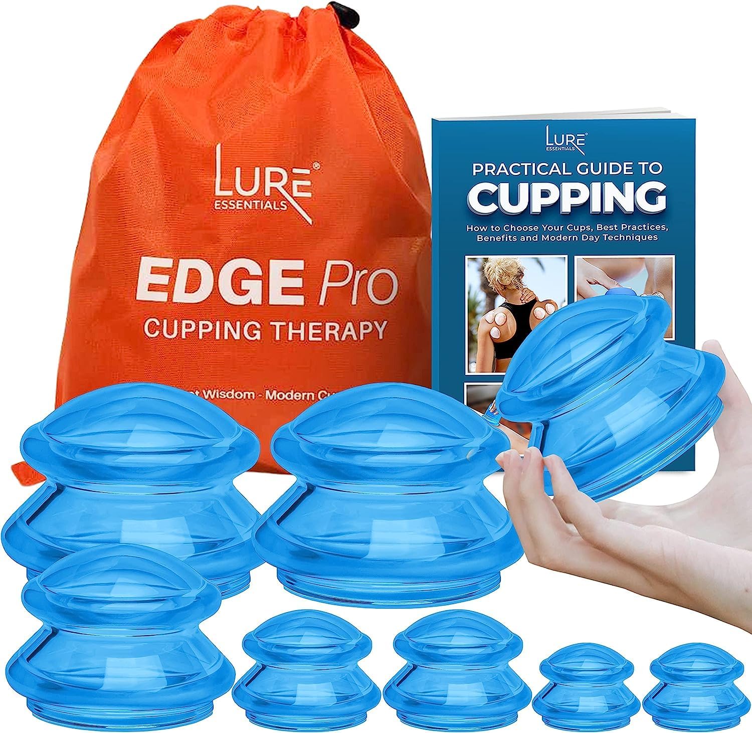 8 Edge Cups Silicone Cupping Therapy Set for Professional Massage