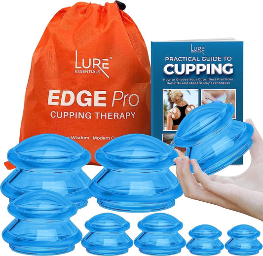 8 Edge Cups Silicone Cupping Therapy Set for Professional Massage
