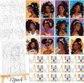 Pre Drawn Canvas 12 Pack 8 x 10 Paint Party Set - Ready for Sip