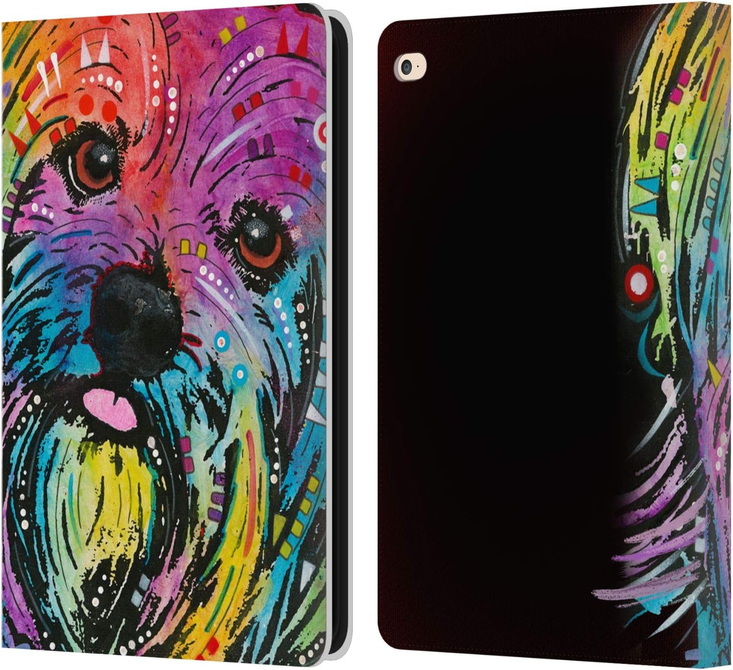 Dean Russo Yorkie Dogs Leather Wallet Case for iPad Air 2 (2014)
