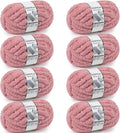 Chunky Yarn for Hand Knitting - #10 Chunky Chenille Yarn, Dusty Pink