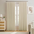 KEQIAOSUOCAI Cream Beige Blackout Curtains 72x105 in - Privacy Drapes