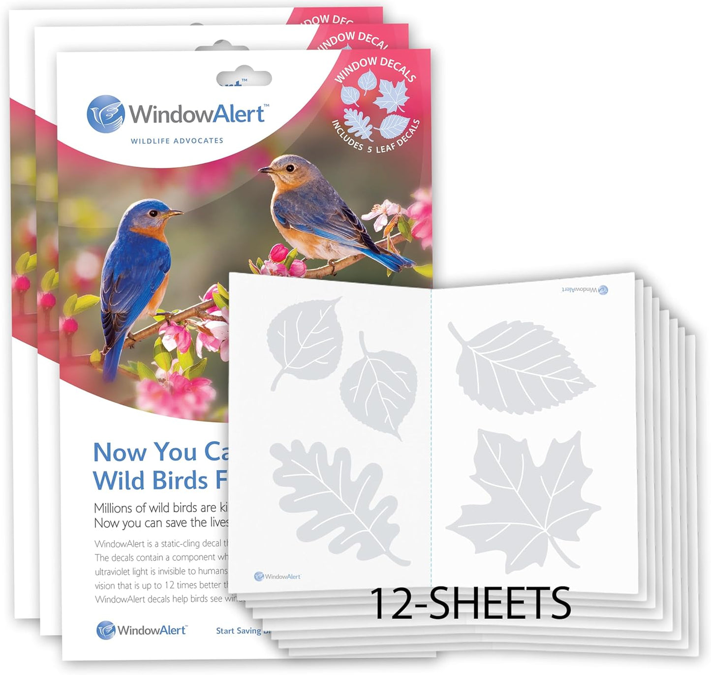 WindowAlert Leaf Medley Anti-Collision Decals for Bird Safety