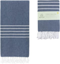 WETCAT Turkish Beach Towel Oversized for Travel - Navy Blue