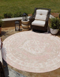 Outdoor Traditional Area Rug 10ft Round - Durable Patio Accent