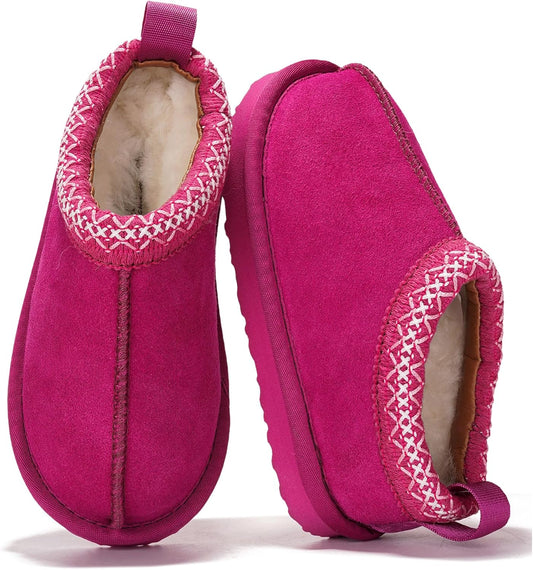 Project Cloud Genuine Leather & Shearling Slippers for Kids