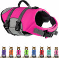 Dog Life Jacket Reflective Adjustable Life Vest for Swimming - Safe