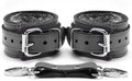 VP Leather Berlin Ankle Cuffs (Pair) - Faux Fur Lined Latigo Leather