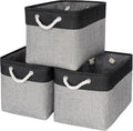 Storage Basket for Organizing 16x12x12 in 3 Pack - Collapsible Fabric