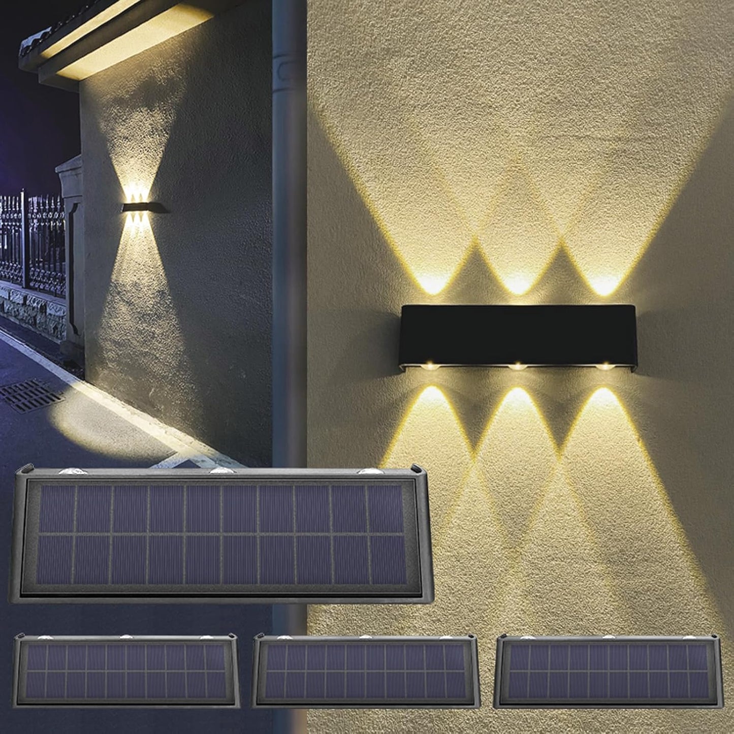 4 Pack Solar Lights Outdoor for Dusk to Dawn Lighting Needs