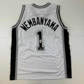 Facsimile Autographed Victor Wembanyama San Antonio White Jersey XL