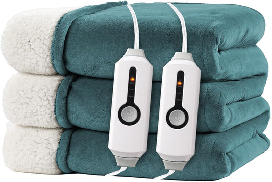 Electric Heated Blanket King Size with Dual-Sided Comfort