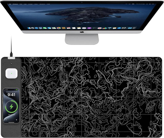 TopMade XXL Large Wireless Charging Mouse Pad for Gaming Desk