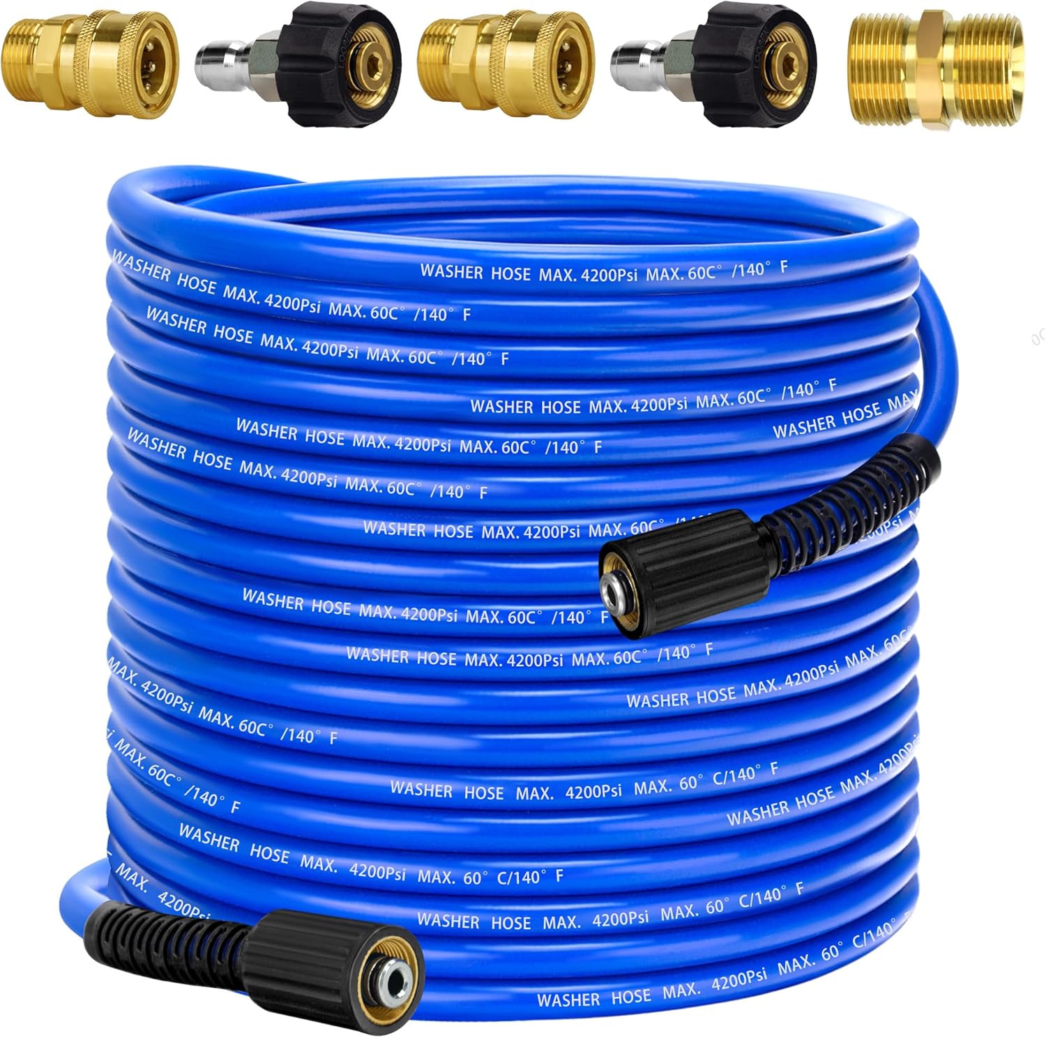 Pressure Washer Hose 100 FT x 1/4in for Karcher, Ryobi & More