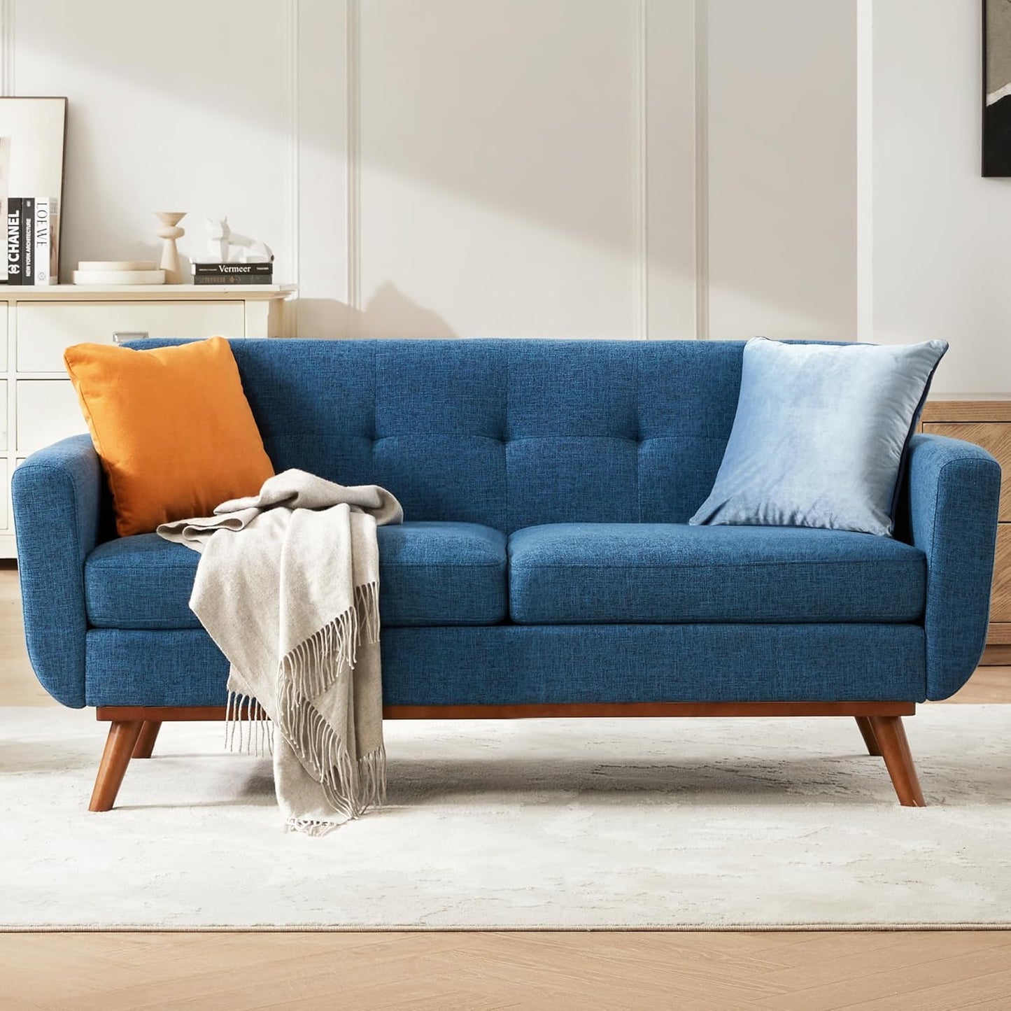 Mid Century Modern Loveseat Sofa for Stylish Living Room Decor